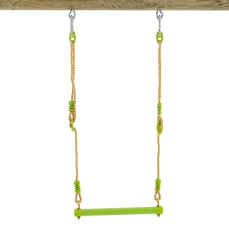 Balançoire trapèze pour portique  métal h190-250cm Marron - vert 6 - vertbaudet enfant 