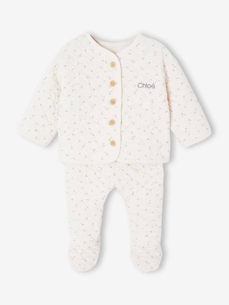 Ensemble bébé matelassé rose+vert d'eau 7 - vertbaudet enfant 