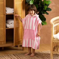 Linge de maison et décoration-Linge de bain enfant-Poncho "wili" rose 55x70cm