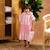 Poncho 'wili' rose 55x70cm Rose+Vert 1 - vertbaudet enfant 