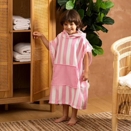 Fille-Poncho "wili" rose 55x70cm