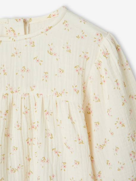 Chemise fille imprimée en gaze de coton écru 3 - vertbaudet enfant 