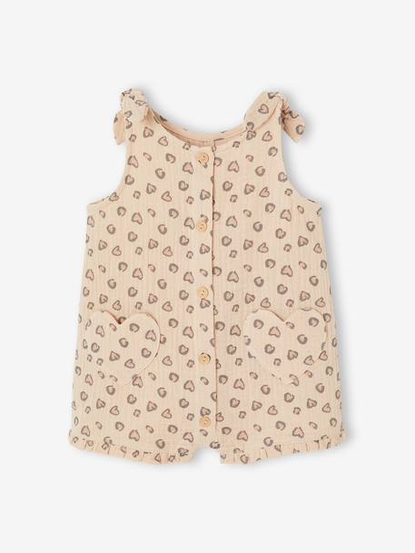 Combishort bébé fille imprimé beige 3 - vertbaudet enfant 