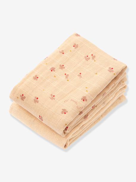 Lot 2 langes imprimés Lewis- beige+écru+rose+sable 3 - vertbaudet enfant 