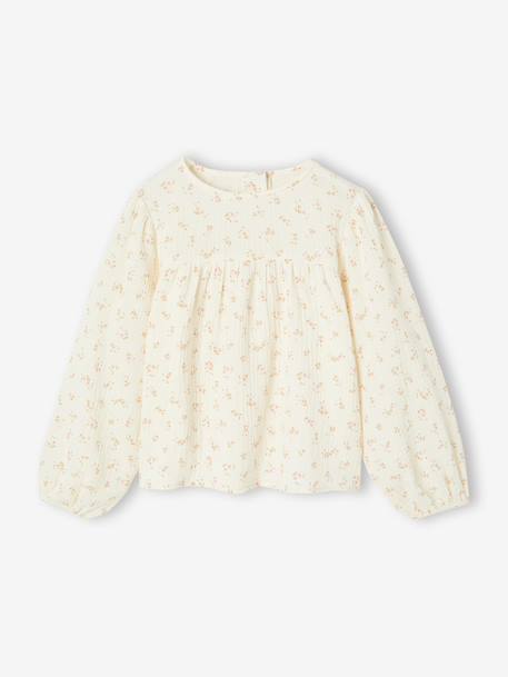 Fille-Chemise fille imprimée en gaze de coton