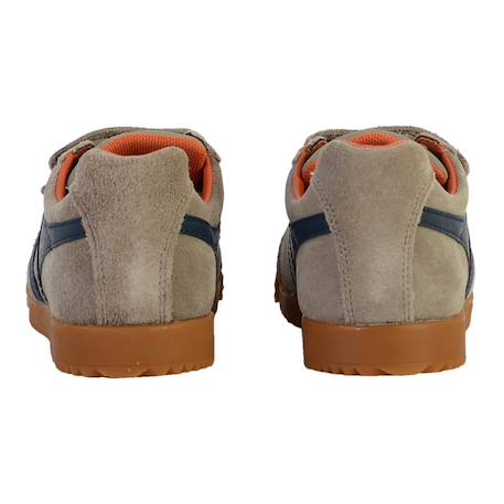 Baskets basses  à scratch  velours Bleu orange+Kaki sun noir+Marine bleu  blanc+Marine sage soleil+Rhino bleu orange+Vert blanc+Vert noir soleil 27 - vertbaudet enfant 