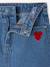 Jupe fille en jean avec broderie bleu moyen 3 - vertbaudet enfant 