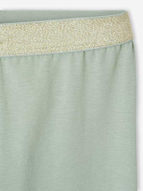 Legging fille ceinture irisée Basics gris chiné+marine grisé+mauve+noir+vert sauge+vieux rose 20 - vertbaudet enfant 