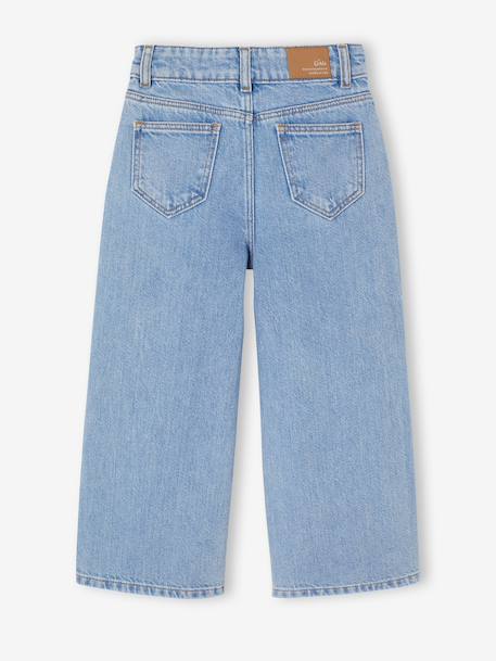 Jean large fille étoiles bleu clair 4 - vertbaudet enfant 