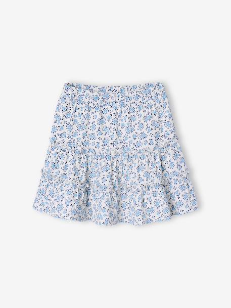 Jupe short fille en jersey écru+rose pâle 1 - vertbaudet enfant 