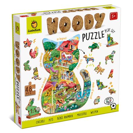 Puzzle en bois paysage avec 12 animaux à positionner – Jeu éducatif Multicolor 1 - vertbaudet enfant 