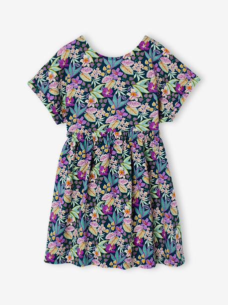 Robe fille imprimé fleurs vert 2 - vertbaudet enfant 