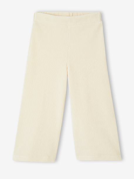 Pantalon fille large en velours anthracite+bleu grisé+blush+écru+kaki+marron+prune+rose 13 - vertbaudet enfant 