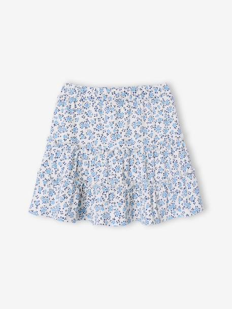 Jupe short fille en jersey écru+rose pâle 2 - vertbaudet enfant 