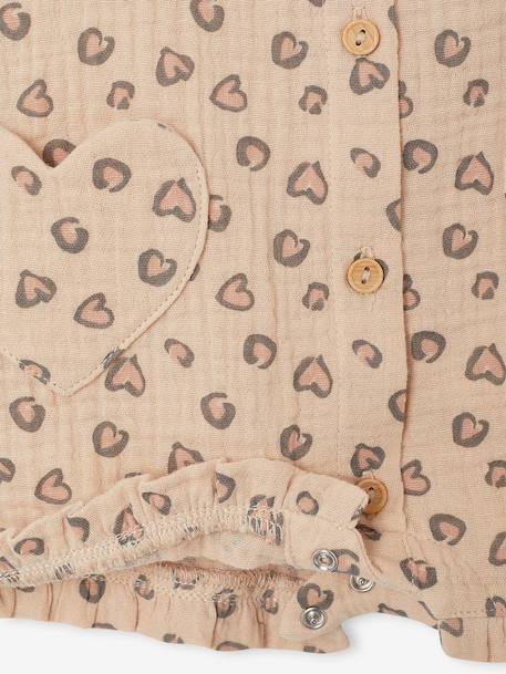 Combishort bébé fille imprimé beige 6 - vertbaudet enfant 