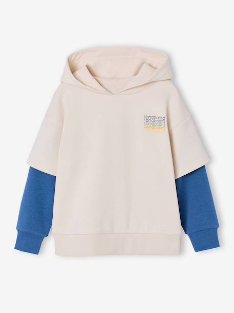 Sweat garçon double manche écru 5 - vertbaudet enfant 