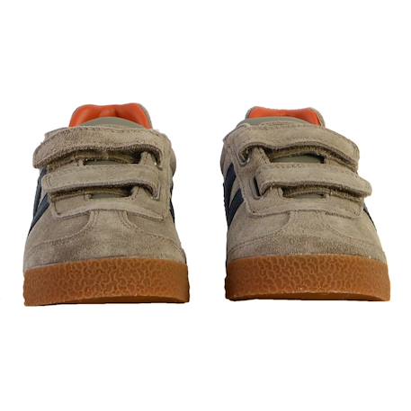 Baskets basses  à scratch  velours Bleu orange+Kaki sun noir+Marine bleu  blanc+Marine sage soleil+Rhino bleu orange+Vert blanc+Vert noir soleil 28 - vertbaudet enfant 