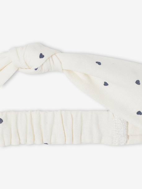 Robe bébé naissance et bandeau assorti beige+rose poudré+tilleul imprimé 6 - vertbaudet enfant 