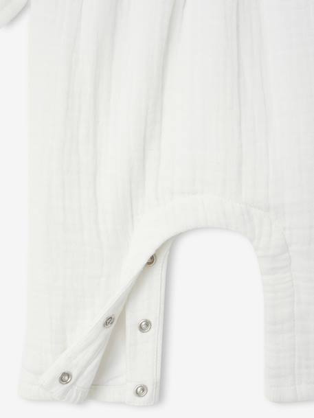 Combinaison bébé en gaze de coton écru 4 - vertbaudet enfant 