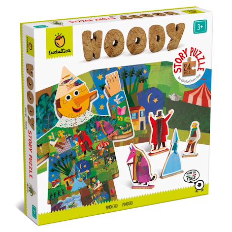 Puzzle en bois paysage avec 12 animaux à placer – Jeu éducatif Multicolor 1 - vertbaudet enfant 