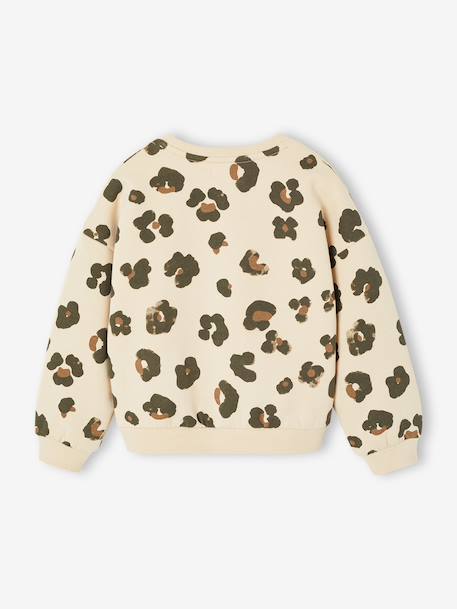 Sweat fille motifs fantaisie Beige imprimé+blanc imprimé+rose+vanille 3 - vertbaudet enfant 