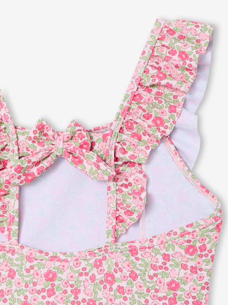 Maillot de bain fille à fleurs rose pâle 4 - vertbaudet enfant 