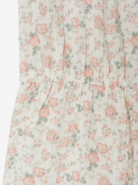Combinaison pantalon fille à fleurs rose pâle 4 - vertbaudet enfant 