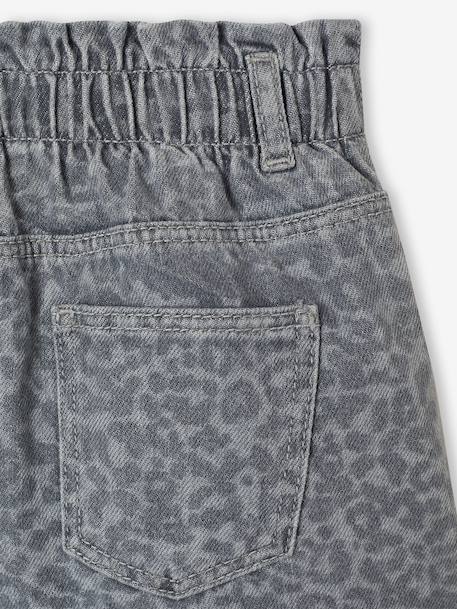 Short fille denim à motifs bleu clair+gris 10 - vertbaudet enfant 