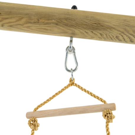 Échelle corde 5 barreaux pour portique  bois h190-250cm Marron 3 - vertbaudet enfant 
