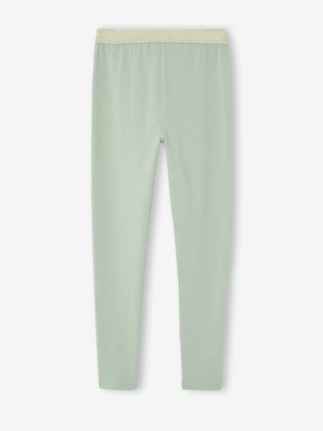 Legging fille ceinture irisée Basics gris chiné+marine grisé+mauve+noir+vert sauge+vieux rose 19 - vertbaudet enfant 