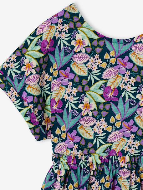 Robe fille imprimé fleurs vert 4 - vertbaudet enfant 