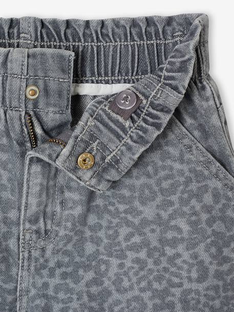 Short fille denim à motifs bleu clair+gris 9 - vertbaudet enfant 