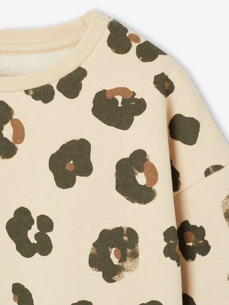 Sweat fille motifs fantaisie Beige imprimé+blanc imprimé+rose+vanille 4 - vertbaudet enfant 