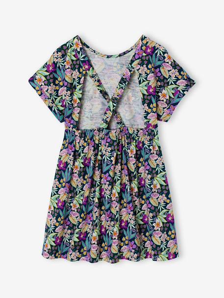 Robe fille imprimé fleurs vert 3 - vertbaudet enfant 