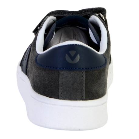 Baskets basses  à scratch  velours Gris 3 - vertbaudet enfant 