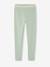 Legging fille ceinture irisée Basics gris chiné+marine grisé+mauve+noir+vert sauge+vieux rose 18 - vertbaudet enfant 