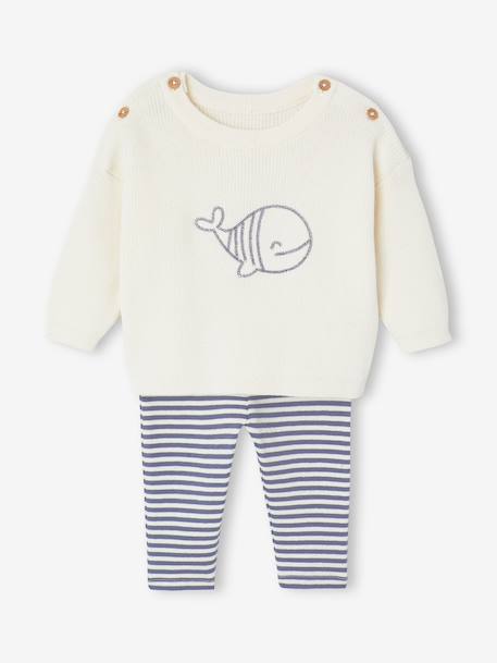 Ensemble garçon naissance en tricot bleu 3 - vertbaudet enfant 