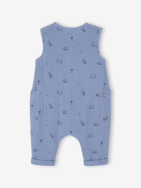 Combinaison en gaze de coton naissance bleu+écru+vert sauge 2 - vertbaudet enfant 