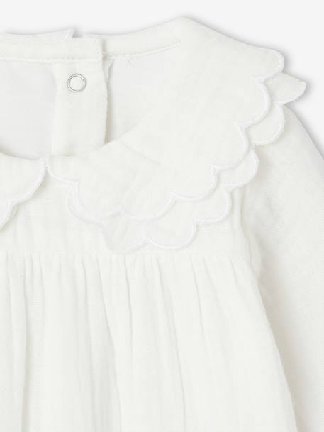 Combinaison bébé en gaze de coton écru 3 - vertbaudet enfant 