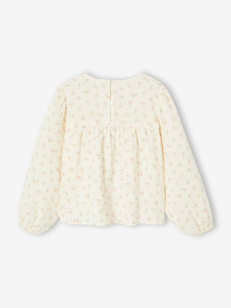 Chemise fille imprimée en gaze de coton écru 2 - vertbaudet enfant 