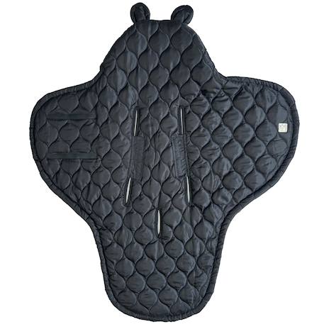 Couverture nomade pour bébé recy black-cream Noir, crème+Noir, marron clair 6 - vertbaudet enfant 