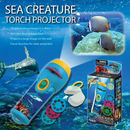 Lampe de poche et projecteur - animaux marins Multicolor 4 - vertbaudet enfant 