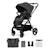 Poussette 2 en 1 Kinderkraft YOXI avec Roues Anti-Crevaison, Dossier Réglable, Nacelle Confortable et UPF50+ Beige+Gris+Noir+Vert 7 - vertbaudet enfant 