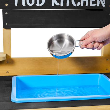 Cuisine d'extérieur pour enfant  bois fsc® Marron - bleu - noir 4 - vertbaudet enfant 