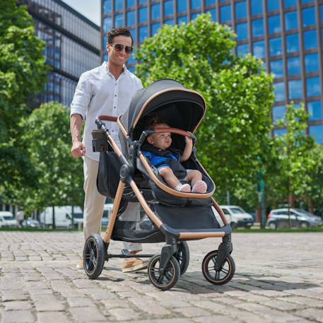 Poussette multifonctionnelle 3 en 1 esme Gris+Noir 8 - vertbaudet enfant 