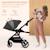 Poussette 2 en 1 Kinderkraft YOXI avec Roues Anti-Crevaison, Dossier Réglable, Nacelle Confortable et UPF50+ Beige+Gris+Noir+Vert 11 - vertbaudet enfant 