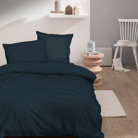 Housse de couette unie en coton, coton lavé Blanc+Bleu glacier+Bleu nuit+Caramel+Lichen+Lin+Miel+Nude+Terre cuite 11 - vertbaudet enfant 