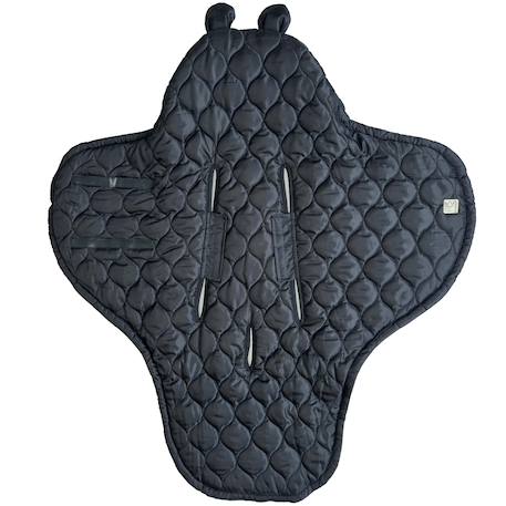 Couverture nomade pour bébé recy black-cream Noir, crème+Noir, marron clair 3 - vertbaudet enfant 