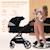 Poussette 3 en 1 Kinderkraft YOXI avec Nacelle Transformable, Siège Réversible, MINK PRO i-Size et Roues Increvables Beige+Noir 11 - vertbaudet enfant 
