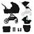 Poussette 3 en 1 Kinderkraft YOXI avec Nacelle Transformable, Siège Réversible, MINK PRO i-Size et Roues Increvables Beige+Noir 7 - vertbaudet enfant 